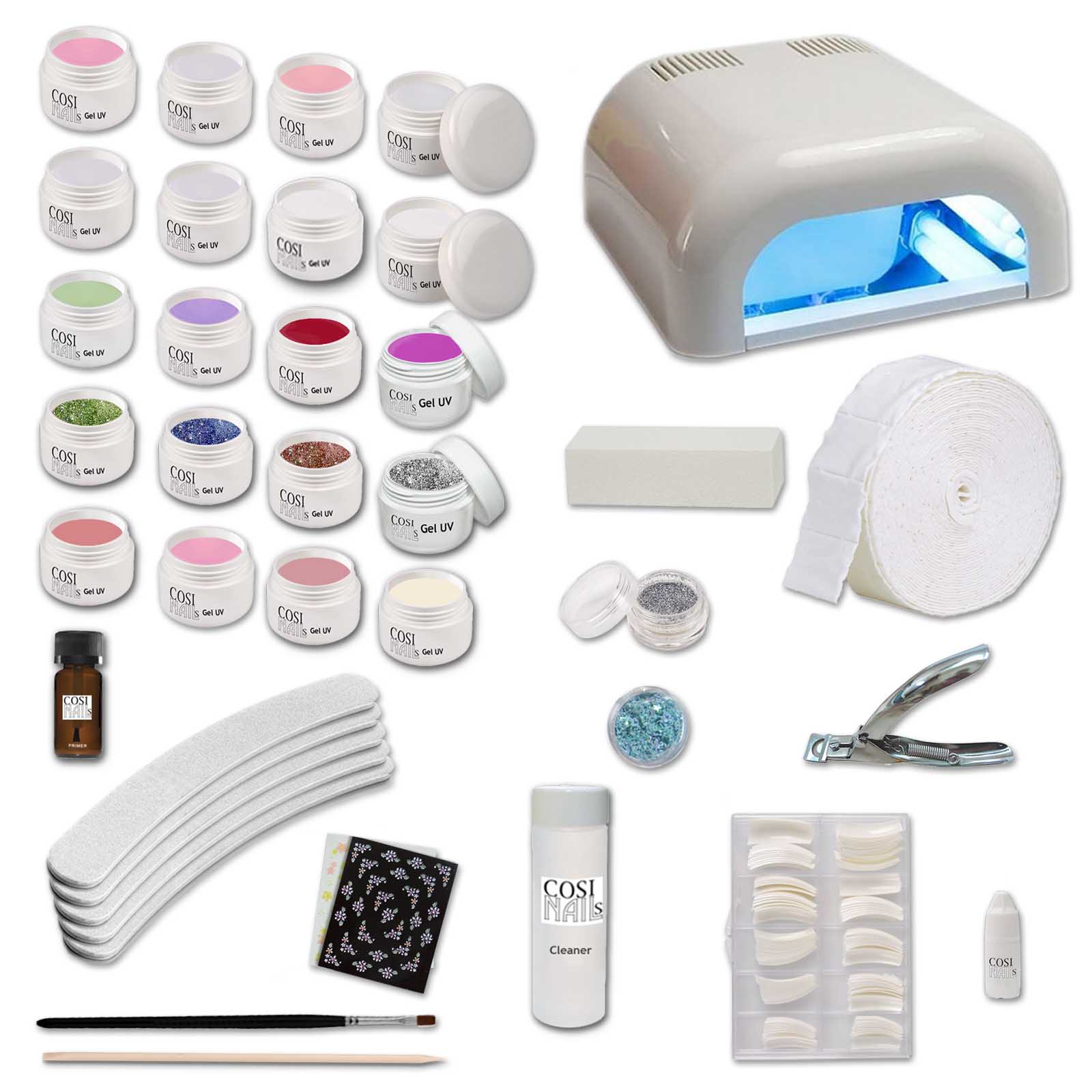 TAVOLO professionale per Ricostruzione unghie + KIT XXL CON 20 Gel UV